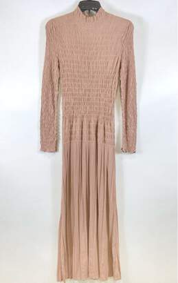 Zara Brown Ruched Maxi Dress - Size Medium NWT