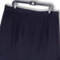 Womens Black Elastic Waist Flat Front Pull-On Long Flare Skirt Size Large image number 3