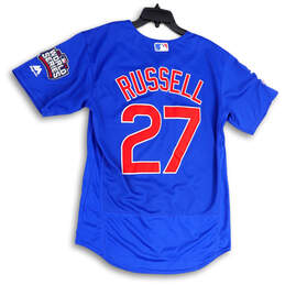 Mens Blue MLB Chicago Cubs Addison Russell #27 Baseball Jersey Size Small alternative image