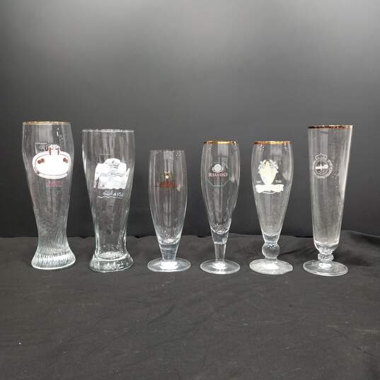 German Beer Glasses Assorted 6pc Lot image number 2