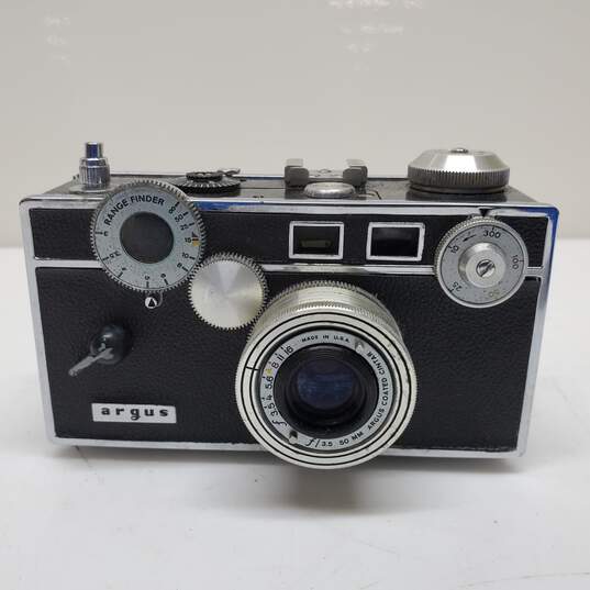 Vintage Argus Rangefinder Film Camera f/3.5 50mm Lens w/ Leather Cover Untested image number 2