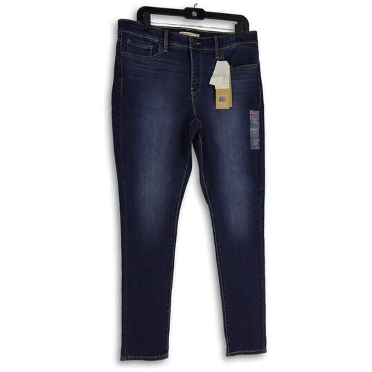 NWT Womens Denim Medium Wash 5 Pocket Design Skinny Jeans Size 14M (32x30) image number 1