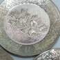Franklin Mint Alphabet Sterling Silver Miniature Plates Q, R, S, T, U 52.9g image number 7