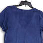 NWT Womens Blue Black Regular Fit Short Sleeve Pullover Mini Dress Size M image number 4