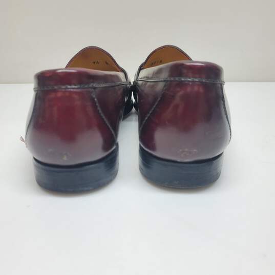 Cole Haan Burgundy Leather Tassel Loafers Men's Size 9.5 D image number 5