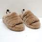 UGG Women's Fluff Yeah Brown Sheepskin Platform Slide Sandals Size 7 image number 1