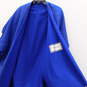 Gianni Versace Blue Wool Pleated Cloak Wrap Top image number 11