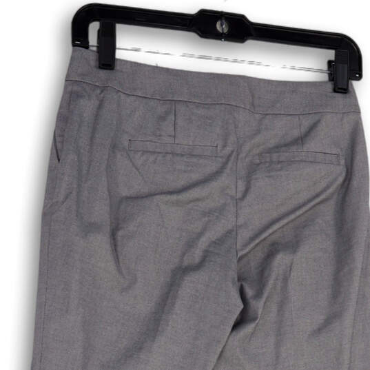 Womens Gray Slash Pockets Flat Front Straight Leg Dress Pants Size 00P image number 4