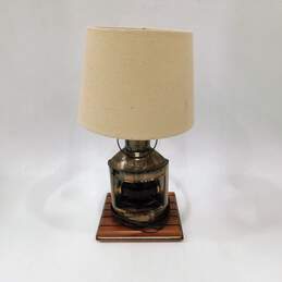 Working Port Lantern Base Style Lamp W/ Shade alternative image