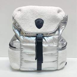 Pajar Sherpa Nylon Puffy Backpack Silver
