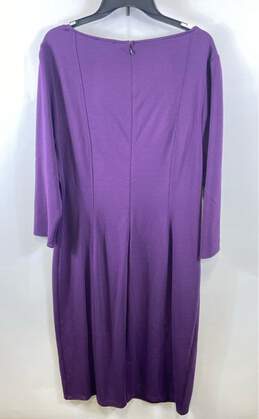 Lane Bryant Women Purple Keyhole Neck Dress Sz 20 alternative image