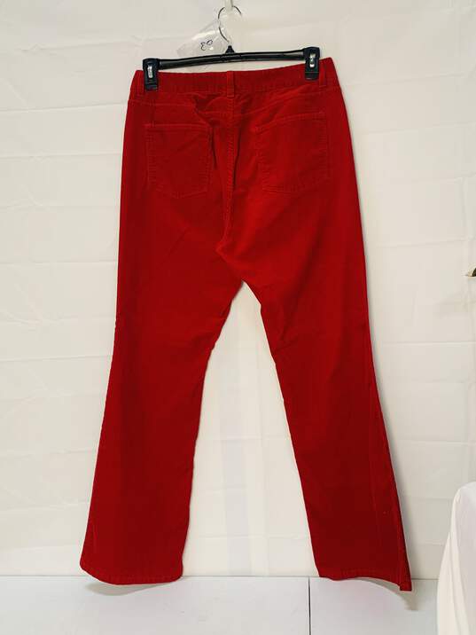 Women's Red Corduroy Talbots Dress Pants Size: 12 image number 1