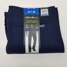 Eddie Bauer Men's Dark Blue Fleece Lined Tech Pants Size 36x23