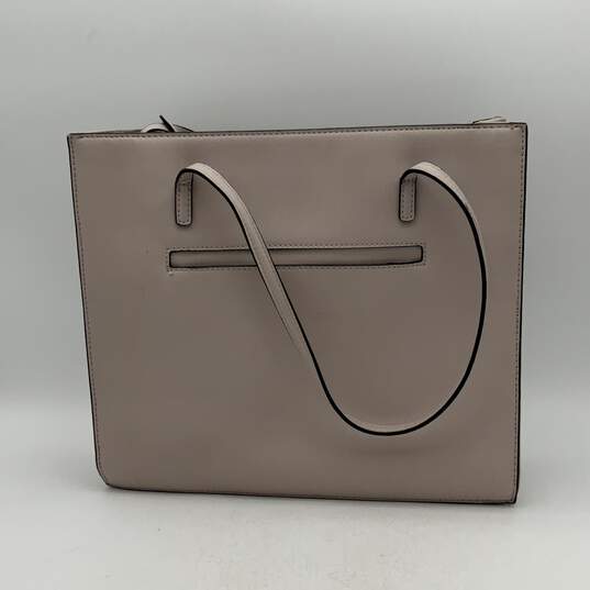 Guess Womens Gray Leather Inner Pockets Double Handle Zip Tote Handbag image number 2
