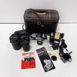 Nikon F 35mm Film Camera Bundle in Train Case