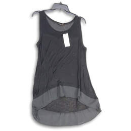NWT Womens Black Scoop Neck Sleeveless Pullover Mini Dress Size Medium