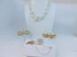 Vintage Goldtone Icy Rhinestone Costume Jewelry Lot 116.6g image number 1
