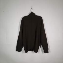 Mens Shetland Wool Mock Neck Long Sleeve Full-Zip Sweater Size Large alternative image