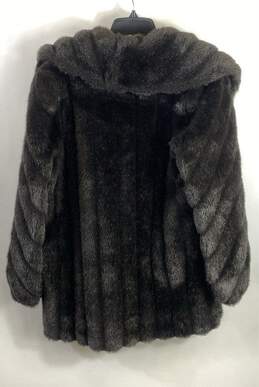 Monterey Women Black Fur Coat Sz 8 alternative image
