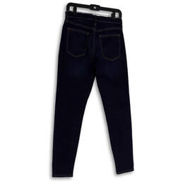 Womens Blue Dark Wash Pockets Stretch Denim Skinny Leg Jeans Size 28/6 alternative image