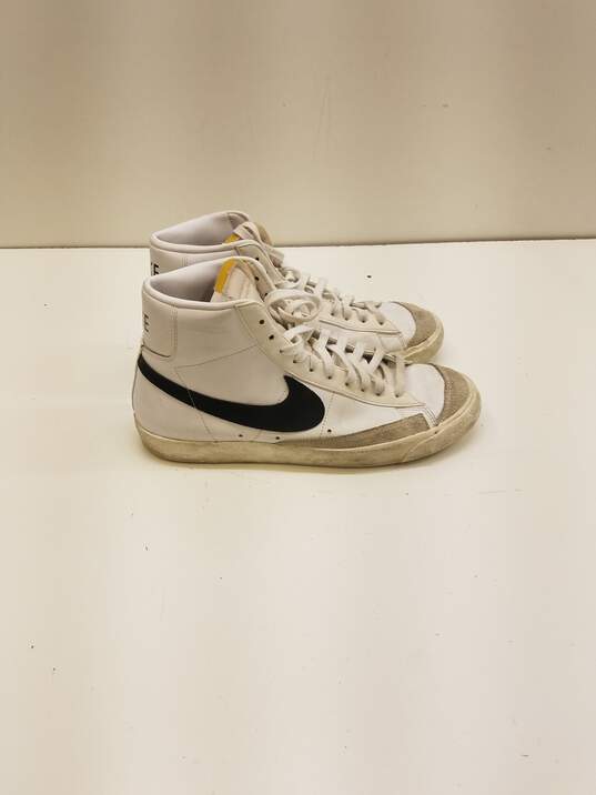 Nike Blazer Mid '77 Vintage White Black Casual Shoes Men's Size 12 image number 2