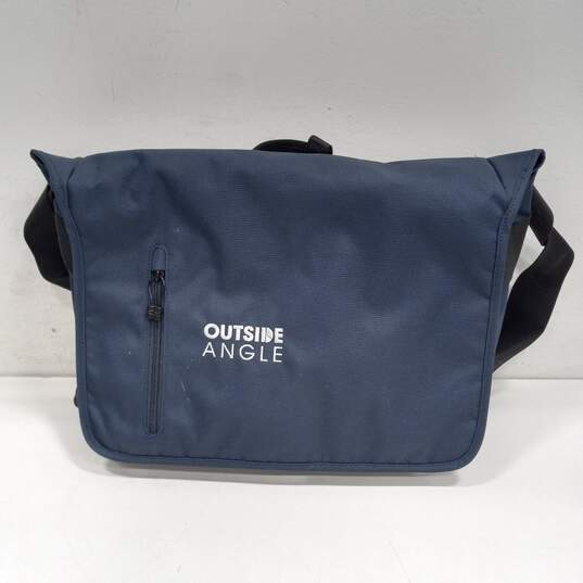 Oakley Outside Angle Dark Blue Crestible Street Messenger Bag NWT image number 1