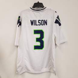 Mens White Seattle Seahawks Russell Wilson #3 Football NFL Jersey Size L alternative image