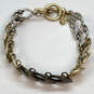 Designer Lucky Brand Gold And Silver-Tone Toggle Clasp Chain Bracelet image number 1