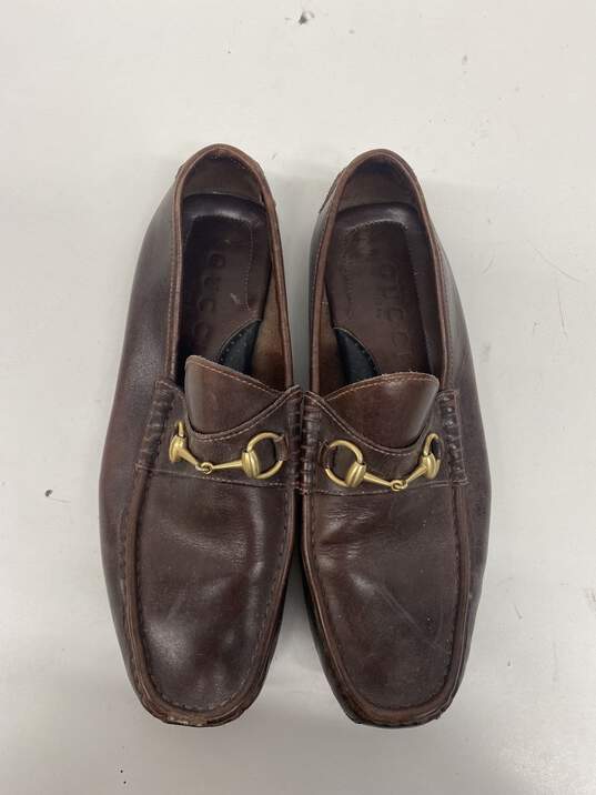 Gucci Brown Loafer Casual Shoe Men 11 image number 8