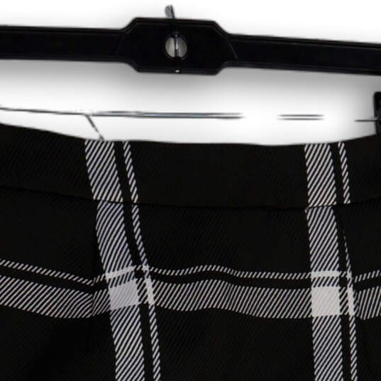 NWT Womens Black White Plaid Stretch Straight And Pencil Skirt Size 0 image number 4