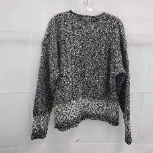 Alps Gray Knit Wool Blend Pullover Sweater Women's Size XL image number 2
