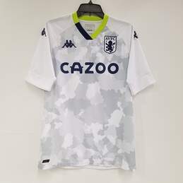 Mens White Gray Aston Villa FC Jack Grealish #10 Football Club Shirt Size L