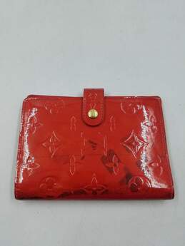 Authentic Louis Vuitton Red Vernis Notebook Binder