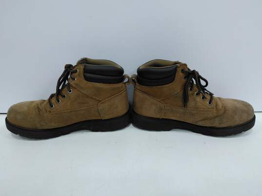 Brahma Men's Tan Suede Leather Waterproof Steel Toe Boots Size 10 image number 2