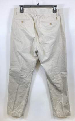 Polo Ralph Lauren Mens Ivory Stretch Flat Front Straight Fit Chino Pants Size 33 alternative image