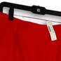 NWT Womens Red Flat Front Elastic Waist Back Zip Short A-Line Skirt Size 2 image number 3
