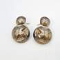 Sterling Silver ( X ) Marks The Spot Dome Post Earrings Damage 20.0g image number 1