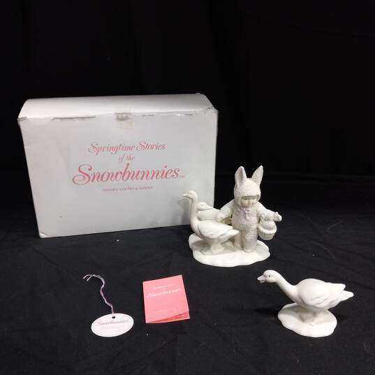 Department 56 Snow Bunnies Goosey Goosey & Gander Figurines - IOB image number 1