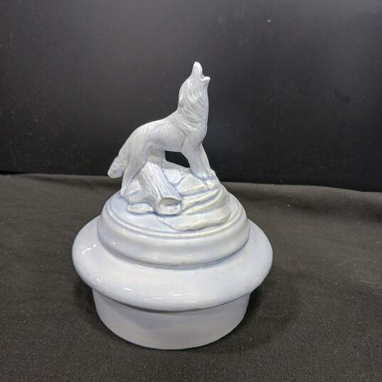 Howling Wolf Ceramic Stein 17.25" Tall image number 2