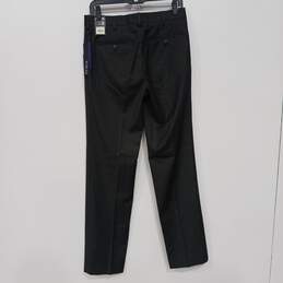 NWT Mens Black Flat Front Slash Pockets Straight Leg Dress Pants Size 29X32 alternative image