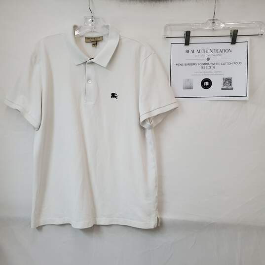 AUTHENTICATED MENS BURBERRY LONDON COTTON POLO TEE XL image number 1