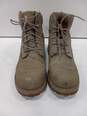 Timberland Grey Leather Waterproof Lace-Up Boots Size 9M image number 2