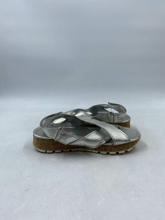 Prada Silver sandal Sandal Women 6 image number 3