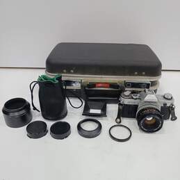 Canon AT-1 35mm SLR Film Camera Bundle in Camrex Hard Case