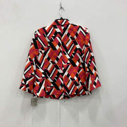 NWT Womens Multicolor Long Sleeve Peak Lapel One Button Blazer Size 12 alternative image