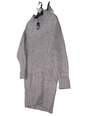 NWT Womens Gray Long Sleeve Mock Neck Pullover Sweater Dress Size Small image number 2