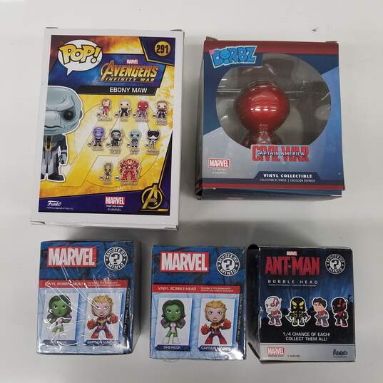 Funko Pop! Marvel Iron Man, Ant-Man, Captain Marvel, She-Hulk & Ebony Maw Vinyl Bobble-Head Figures LOT of 5 image number 5