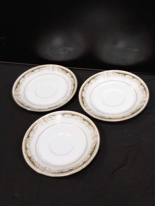 Bundle of 6 White Signature Collection Queen Anne China Saucers image number 5