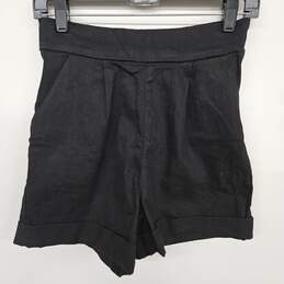 Unicloset Black Elastic Waist Shorts