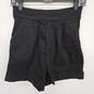 Unicloset Black Elastic Waist Shorts image number 1